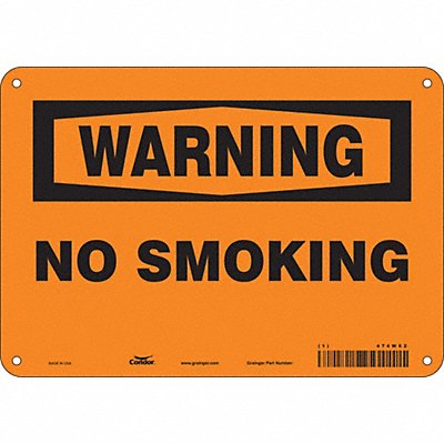 CONDOR 474W62 Safety Sign 7 in x 10 in Aluminum