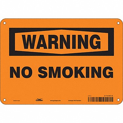 CONDOR 474W65 Safety Sign 7 in x 10 in Polyethylene