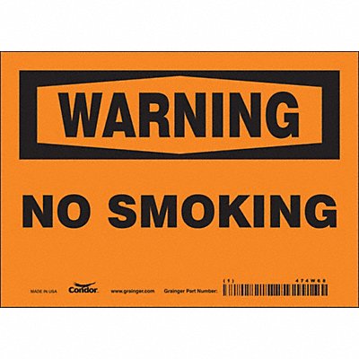 CONDOR 474W68 Safety Sign 5 in x 7 in Vinyl