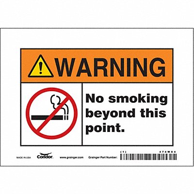 CONDOR 474W84 Safety Sign 5 in x 7 in Vinyl