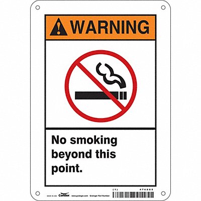 CONDOR 474X05 Safety Sign 10 in x 7 in Polyethylene