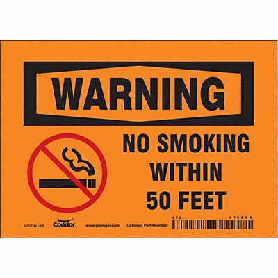 CONDOR 474X44 Safety Sign 5 in x 7 in Vinyl