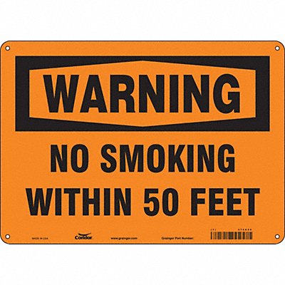 CONDOR 474X50 Safety Sign 10 in x 14 in Polyethylene