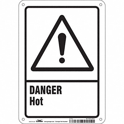 CONDOR 474X66 Safety Sign 10 in x 7 in Polyethylene