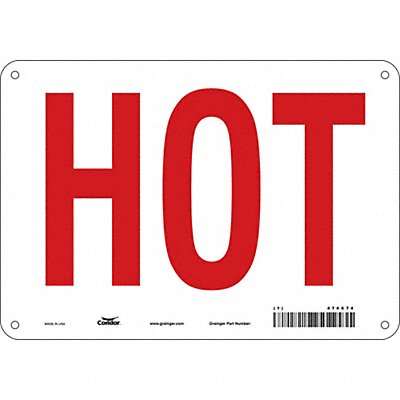 CONDOR 474X74 Safety Sign 7 in x 10 in Polyethylene