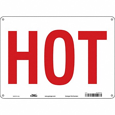 CONDOR 474X75 Safety Sign 10 in x 14 in Polyethylene