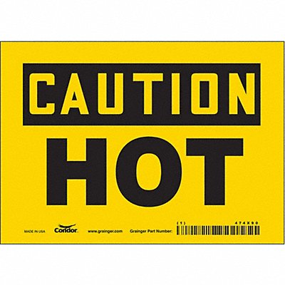 CONDOR 474X90 Safety Sign 5 inx7 in Vinyl