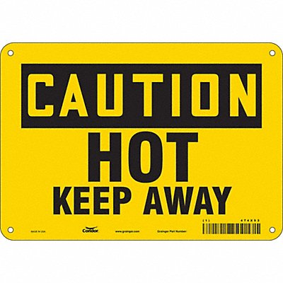 CONDOR 474X93 Danger Sign 7 in x 10 in Aluminum