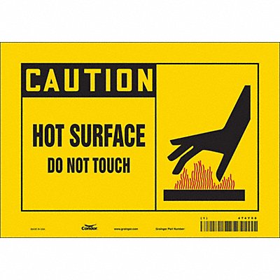 CONDOR 474Y06 Safety Sign 7 inx10 in Vinyl