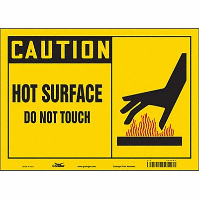 CONDOR 474Y07 Safety Sign 10 inx14 in Vinyl