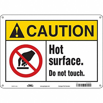 CONDOR 474Y20 Safety Sign 10 inx14 in Polyethylene