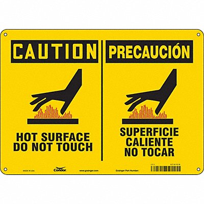CONDOR 474Y26 Safety Sign 10 inx14 in Polyethylene