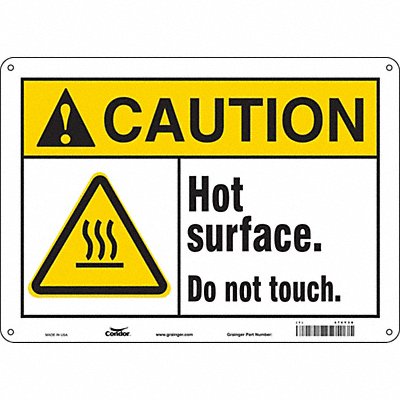CONDOR 474Y38 Safety Sign 10 in x 14 in Polyethylene