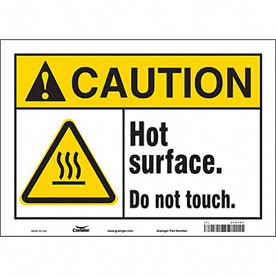 CONDOR 474Y41 Safety Sign 10 in x 14 in Vinyl