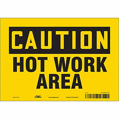 CONDOR 474Y47 Safety Sign 7 inx10 in Vinyl