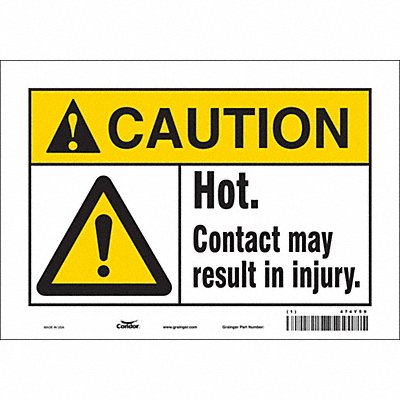 CONDOR 474Y59 Safety Sign 7 inx10 in Vinyl