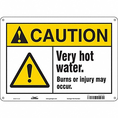 CONDOR 474Y76 Safety Sign 10 in x 14 in Polyethylene