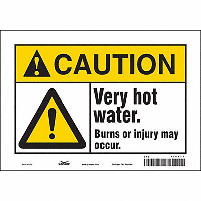CONDOR 474Y77 Safety Sign 7 inx10 in Vinyl