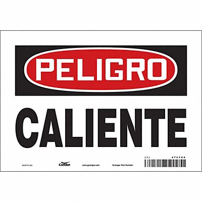 CONDOR 474Y85 Safety Sign 7 in x 10 in Vinyl