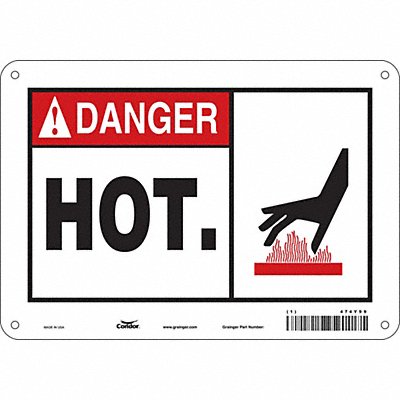CONDOR 474Y99 Safety Sign 7 inx10 in Polyethylene