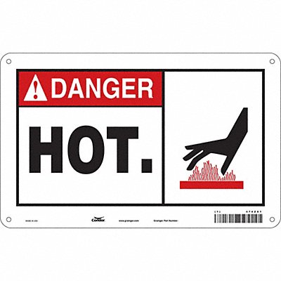 CONDOR 474Z01 Safety Sign 7.5in x 12in Polyethylene