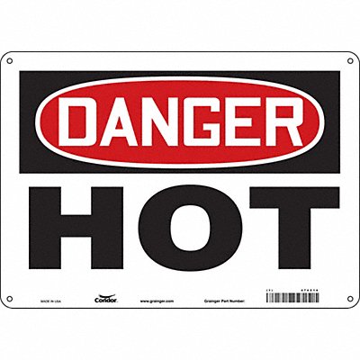 CONDOR 474Z14 Safety Sign 10 inx14 in Aluminum