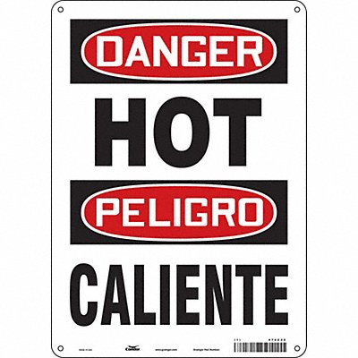 CONDOR 474Z32 Safety Sign 14 in x 10 in Polyethylene