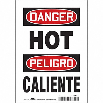 CONDOR 474Z33 Safety Sign 10 inx7 in Vinyl