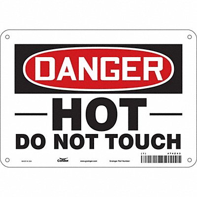 CONDOR 474Z43 Safety Sign 7 inx10 in Polyethylene