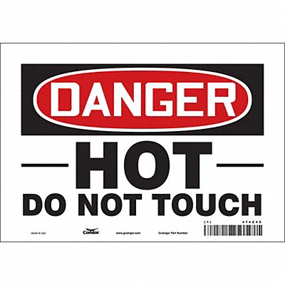 CONDOR 474Z45 Safety Sign 7 inx10 in Vinyl