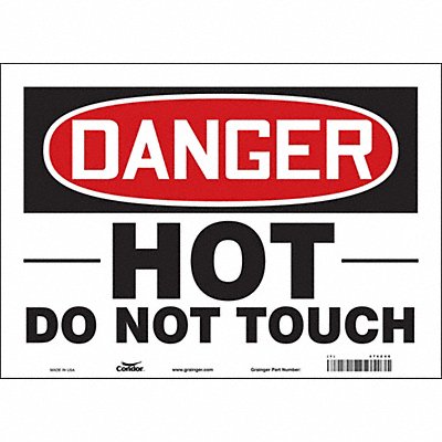 CONDOR 474Z46 Safety Sign 10 in x 14 in Vinyl