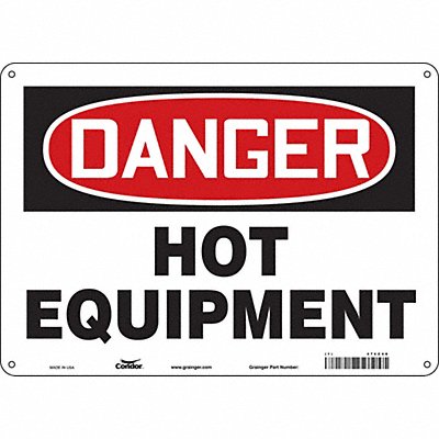 CONDOR 474Z48 Safety Sign 10 in x 14 in Aluminum