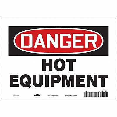 CONDOR 474Z51 Safety Sign 7 inx10 in Vinyl