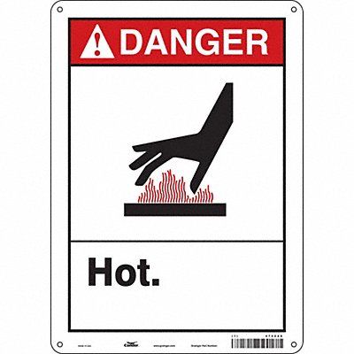 CONDOR 474Z86 Safety Sign 14 inx10 in Aluminum