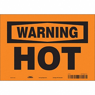 CONDOR 475A11 Safety Sign 7 inx10 in Vinyl