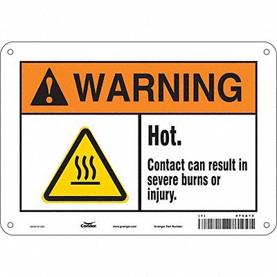 CONDOR 475A15 Safety Sign 7 inx10 in Polyethylene