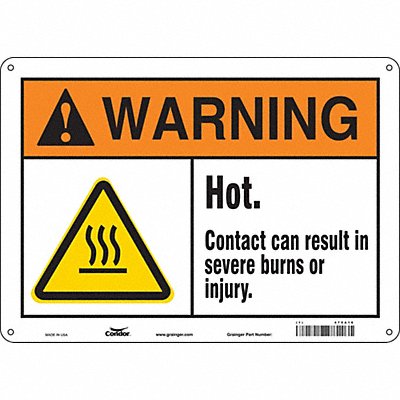 CONDOR 475A16 Safety Sign 10 inx14 in Polyethylene
