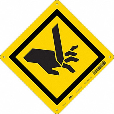 CONDOR 475A29 Safety Sign 10 in x 14 in Polyethylene