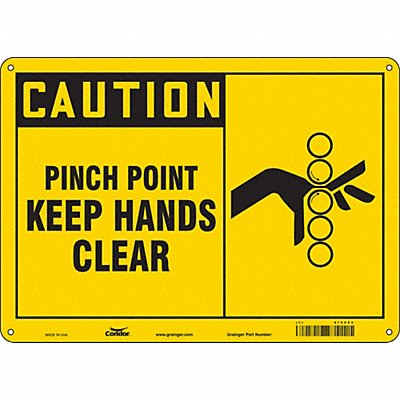 CONDOR 475C02 Safety Sign 10 inx14 in Polyethylene