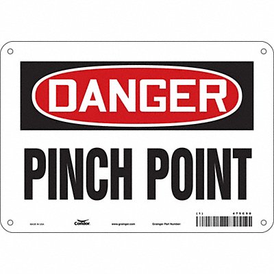CONDOR 475C90 Safety Sign 7 inx10 in Polyethylene