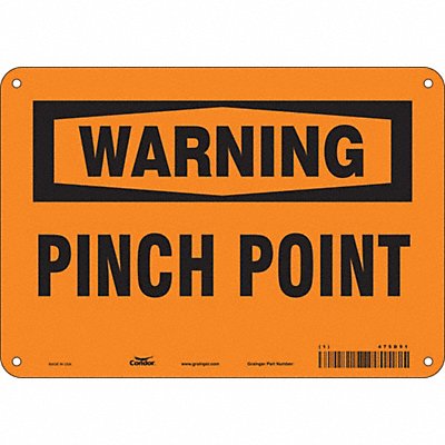 CONDOR 475D91 Safety Sign 7 in x 10 in Aluminum