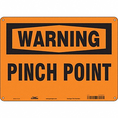 CONDOR 475D94 Safety Sign 10 in x 14 in Polyethylene