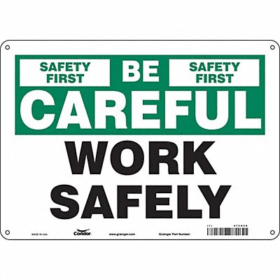 CONDOR 475H68 Safety Sign 10 inx14 in Polyethylene