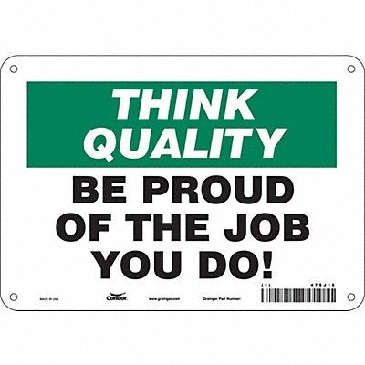 CONDOR 475J15 Safety Sign 7 inx10 in Polyethylene
