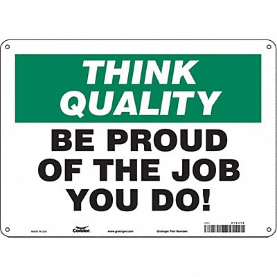 CONDOR 475J16 Safety Sign 10 inx14 in Polyethylene