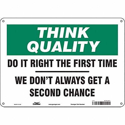 CONDOR 475J21 Safety Sign 10 inx14 in Polyethylene