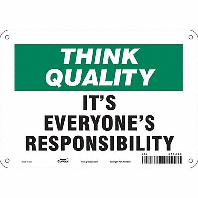 CONDOR 475J33 Safety Sign 7 inx10 in Polyethylene