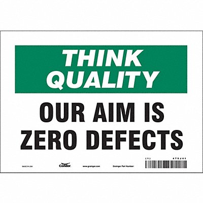 CONDOR 475J41 Safety Sign 7 inx10 in Vinyl