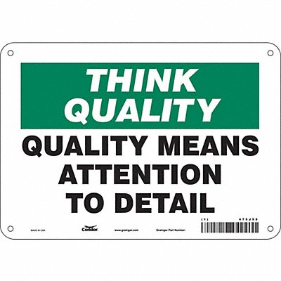 CONDOR 475J55 Safety Sign 7 in x 10 in Aluminum