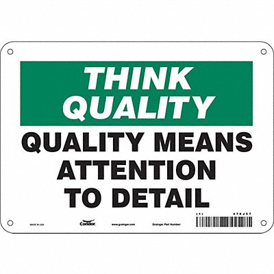 CONDOR 475J57 Safety Sign 7 in x 10 in Polyethylene